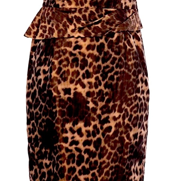 Anne Klein Leopard Animal Print Sleeveless Cocktail Career Dress - Picture 5 of 6